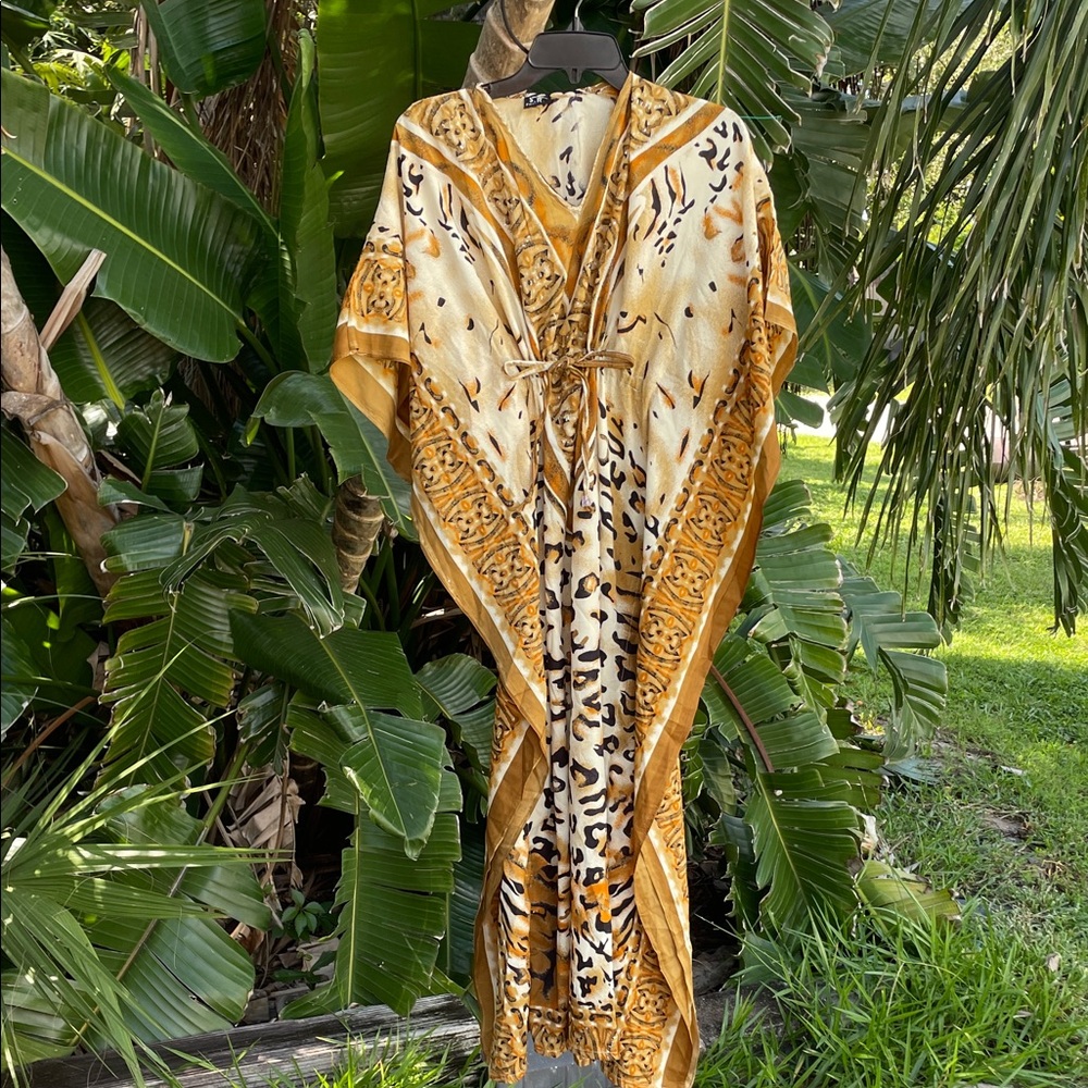 border print animal or leopard print Caftan
